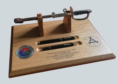 Handcrafted Wooden Military Display Stand